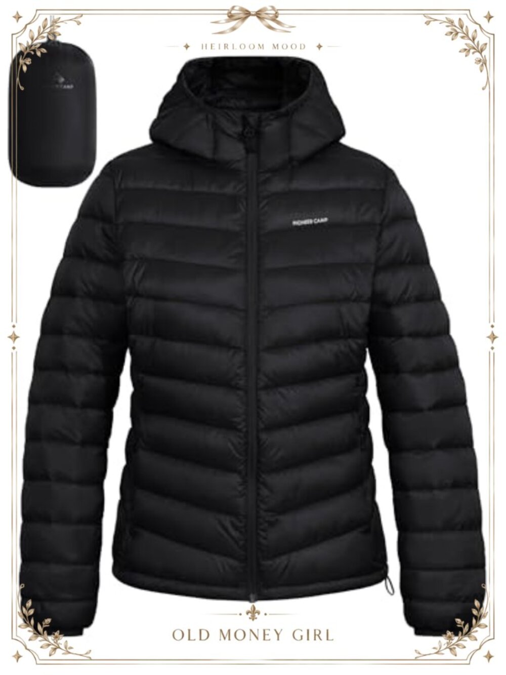 Packable Lightweight Quilted Puffer Jacket Hooded Water-Repellent Winter Coat